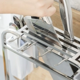 Универсальная разделочная доска из нержавеющей стали, нож, система хранения