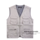 Mùa xuân và mùa thu quần áo trung niên và tuổi già vest nam nhiều túi cotton vest vest kích thước lớn dụng cụ bố in logo