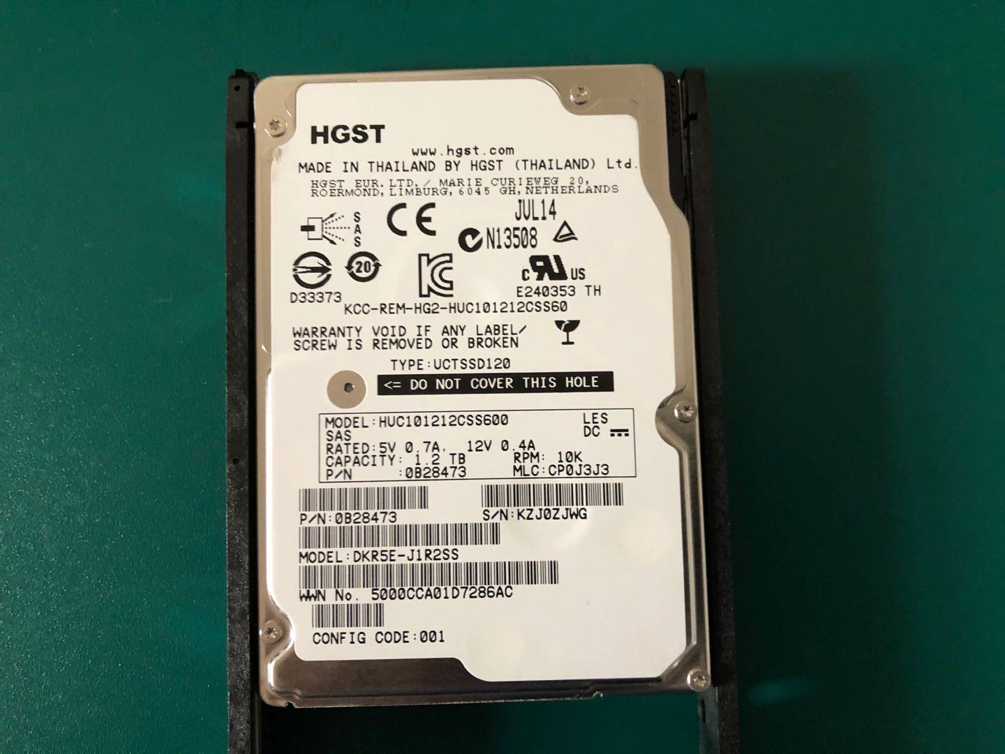 [USD 180.71] Hitachi HDS HUS 110 130 150 12T SAS 3282390S 3282390E