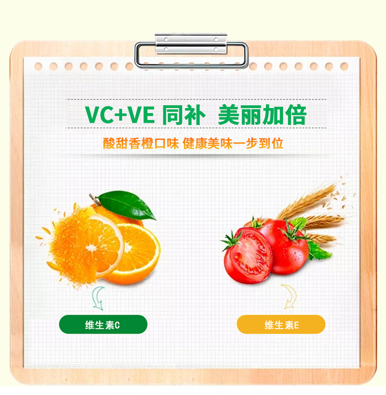 修正天然维生素E+维生素C咀嚼片