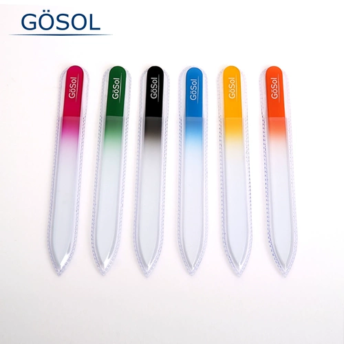 GOSOL Импортный стеклянный двусторонний матовый напильник для ногтей для маникюра, Германия