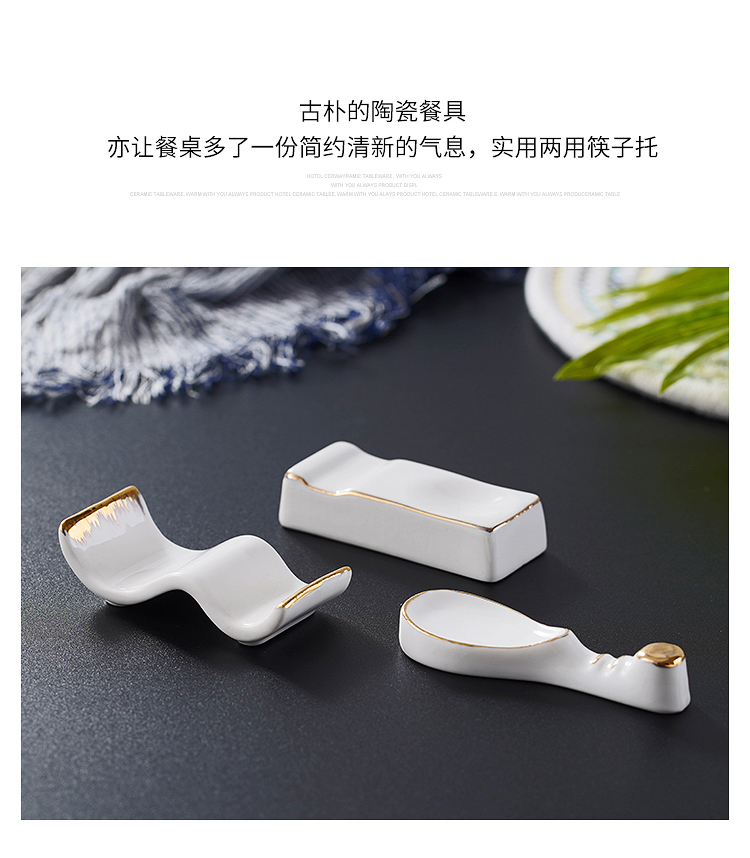 European fuels the flanging ceramic chopsticks holder may only pack high - grade household spoons chopsticks holder frame chopsticks pillow chopsticks