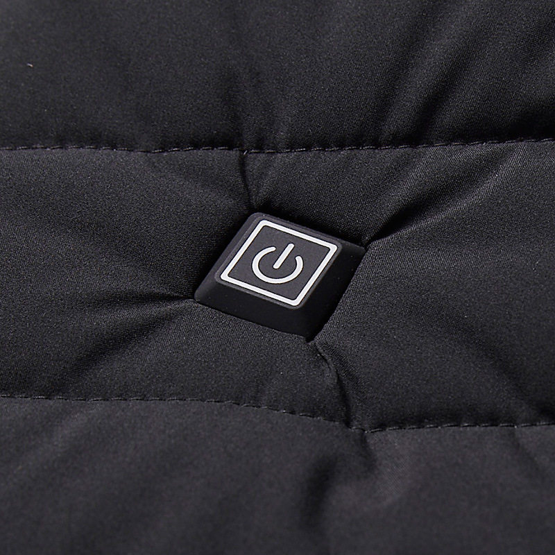 Heat vest USB intelligent charging heating down cotton warm vest men's horse clip electric cotton coat large size