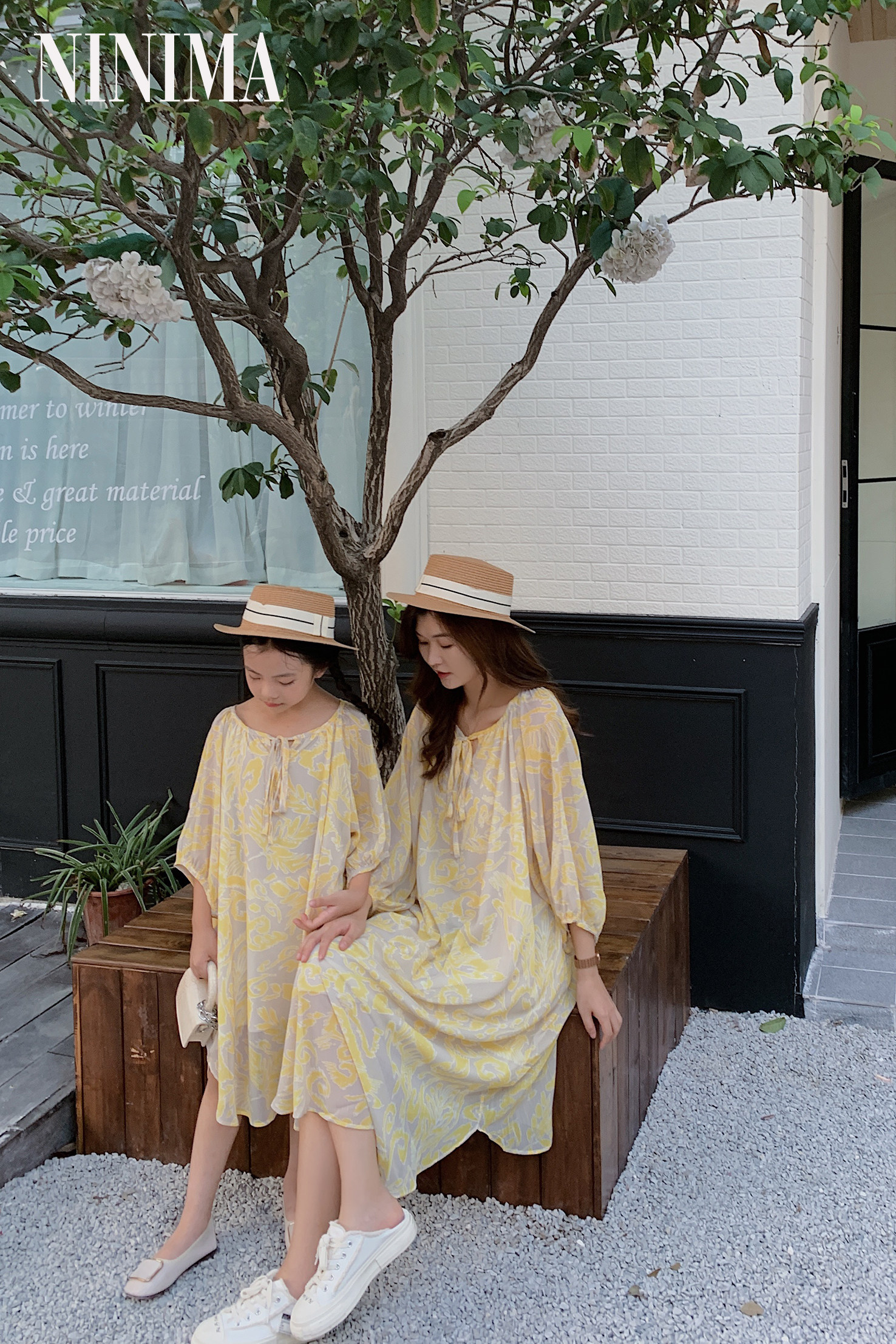 Summer special yellow Chiptextile Thailand Xidouble Na Holiday Long dress dress paternity dress