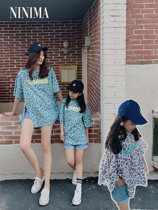 Summer special summer new personality BAO WEN short sleeve T - shirt fork loose Korean version of pure cotton tops tide paternity