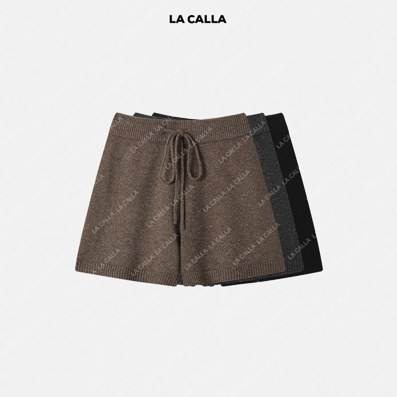 Shenqiuqiu La Calla 100% Sheep Wool Knitted Shorts Spring and Autumn Casual Pants Hot Pants Summer Wd-Tt-001