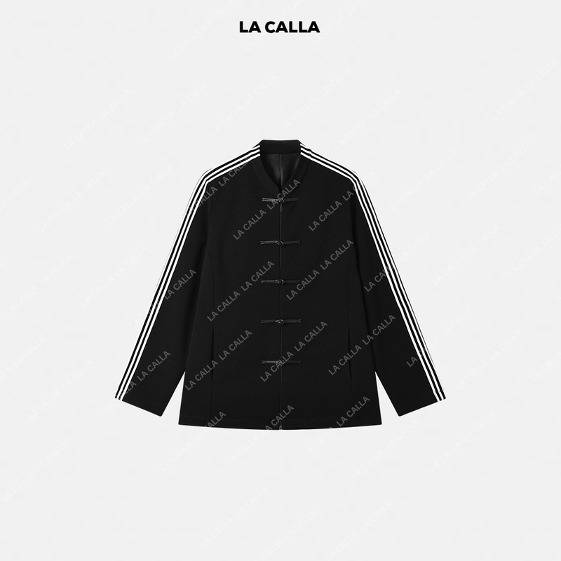 Shen Qiuqiu La Calla New Chinese-Style Button-Up Three-Stripe Jacket with Stripes for Autumn and Winter Oy-Av11532 Shen Qiuqiu La Calla New Chinese-Style Button-Up Three-Stripe Jacket with Stripes for Autumn and Winter Oy-Av11532