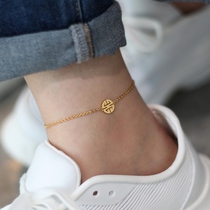 Chow Tai Fook Huanmei 2021 New 18k golden anklet womens advanced sense simple cold wind small net red