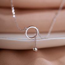 Chow Tai Fook Beauty Necklace 2021 new female sterling silver simple temperament choker neck chain light luxury niche Korean version