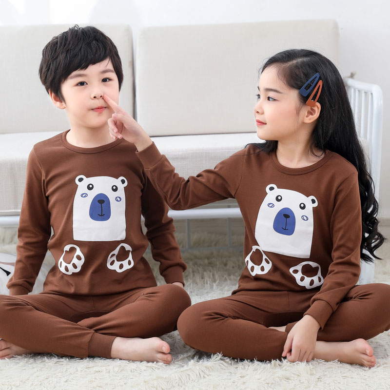 Childrens trai bông bộ đồ lót và trẻ em gái ở trẻ em bông quần mùa thu trẻ em trai bé trai quần áo lót.