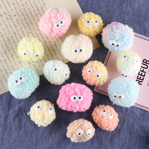 Cartoon colorful pompon autumn winter shoes and socks clothing hat decoration accessories handmade hairclip Hairband DIY making material