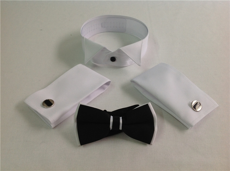 Men's Detachable Collar Shirt, Decorative Collar, Dress Collar, Cufflinks, Swallow Tie, Korean Style Suit Set