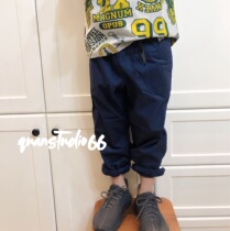 Quanma Family Children Spring Summer Style Casual Pants Boy Baby Tightness Waist Buns Stomp Pants