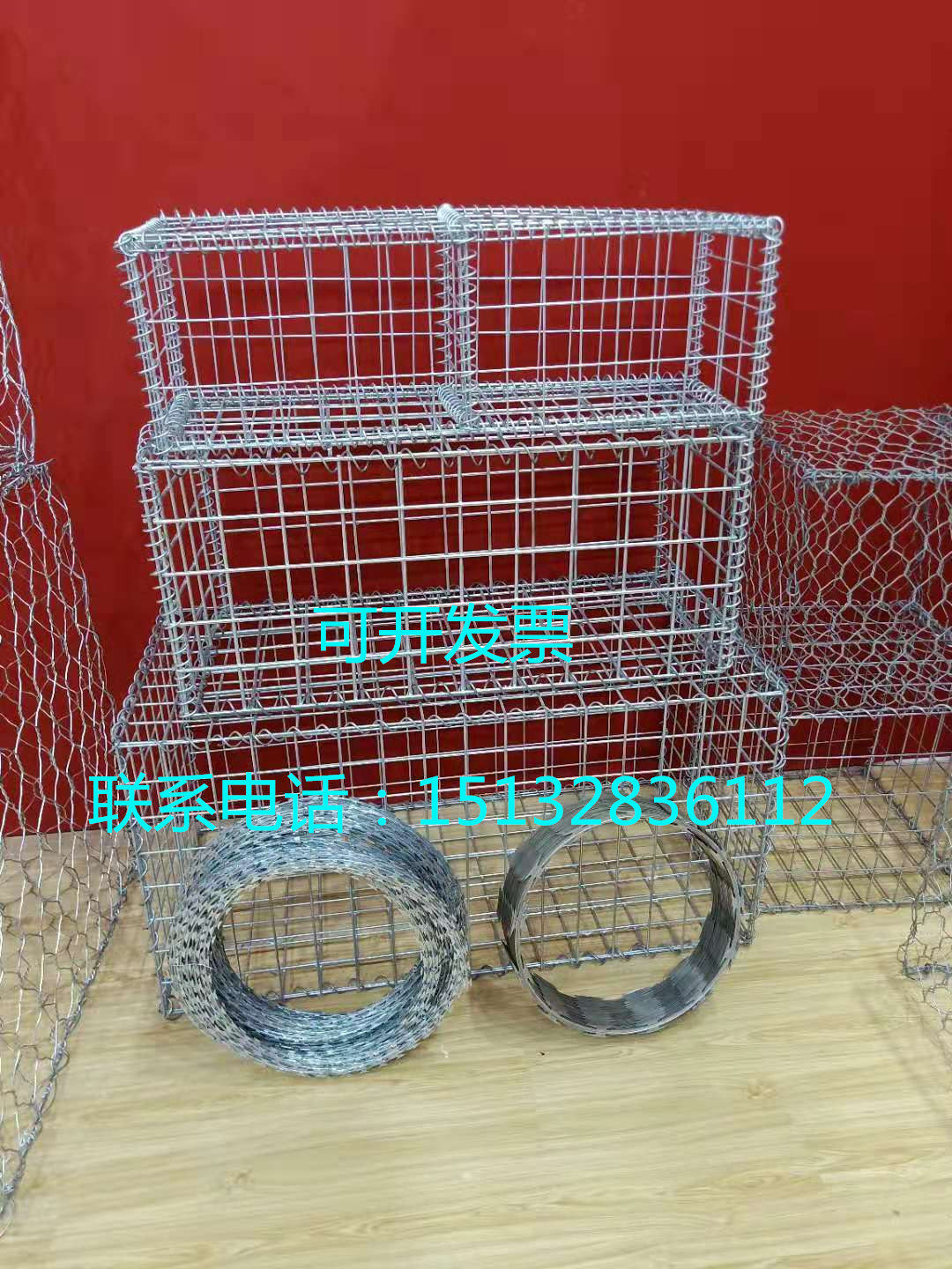 Electric Welding Galvanized Stone Cage Mesh Landscape Wall Protection Slope Greening Immersed Plastic Welding Mesh River Wire Eco-Stone Cage Boxes Net