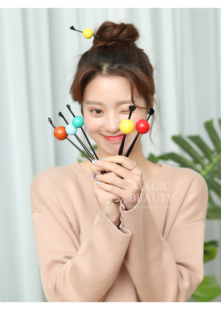 Net kẹo đỏ bọ cạp Hàn Quốc ngọt ngào đơn giản bóng bun và gió bóng đầu tóc giả headband tóc đêm khuya băng đô cài tóc