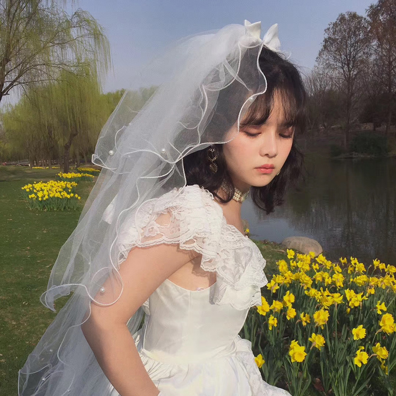 Magic Li Maiden Butterfly Head with Fairy Fairy Bride Take Prop Write White Wedding Dress