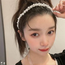 Superfairy imitated crystal hair with neck chain dual-use tie hair choreography headscarf Fairy Temperament String Pearl Silk with hair accessories
