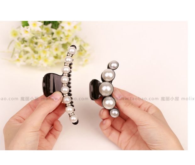 Kẹp tóc ngọc trai Nhật Bản và Hàn Quốc bắt người lớn, phụ nữ kẹp mũ, kẹp tóc, kẹp tóc đuôi ngựa, phụ kiện tóc kẹp dọc phụ kiện tóc hàn quốc