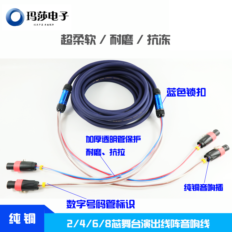 2~4~6~8 core array of sound wire wire jacket show speaker line oxygen-free copper speaker line Ningsonic division speaker