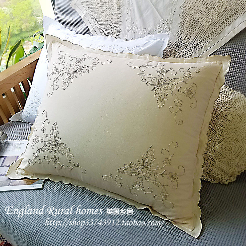 (Japanese order * pure cotton embroidery * skin-prone Nordic wind super comfortable cushion pillow sleeve