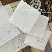 (Gift hand letter * handmade embroidered handkerchief) export drawing * 80 yarn cotton * soft and soft