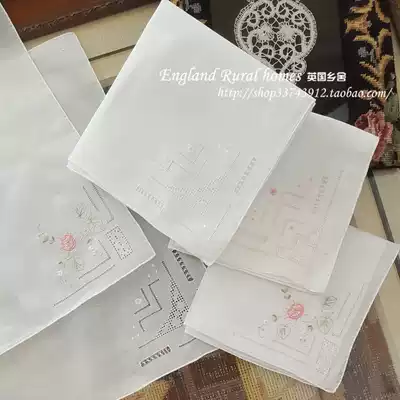 (Gift hand letter * handmade embroidered handkerchief) export drawing * 80 yarn cotton * soft and soft