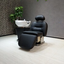 New electric shampoo bed barber shop special stainless steel electric massage punch bed high-end automatic massage shampoo