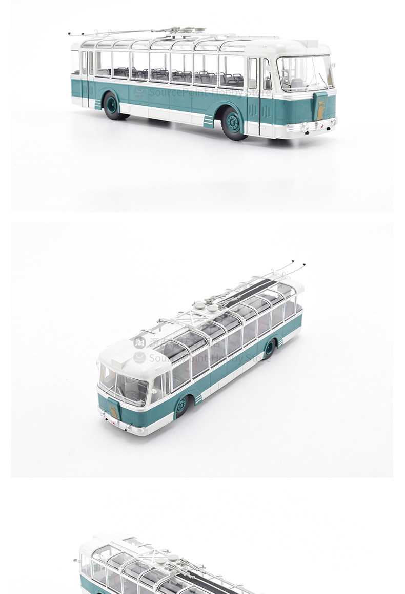 Модель машины 俄罗斯公交车模型1/43无轨电车