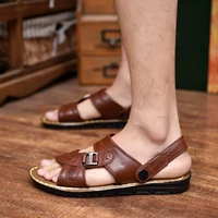 2018 xuân hè mới sandal nam giả da đi biển sandal và dép không trơn nam phiên bản Hàn Quốc của giày thủy triều dép sandal nam