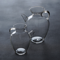 High temperature and explosion-proof glass fair cup handmade refrigerated teapot holding pot water injection Japanese large male cup wine warmer