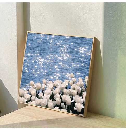 Алмазная картина «Тюльпан», ручная работа, сделай сам, гостиная, спальня, маленькие кусочки, точечная плитка, вышивка крестиком, 2024, новый стиль, полный бриллиантов