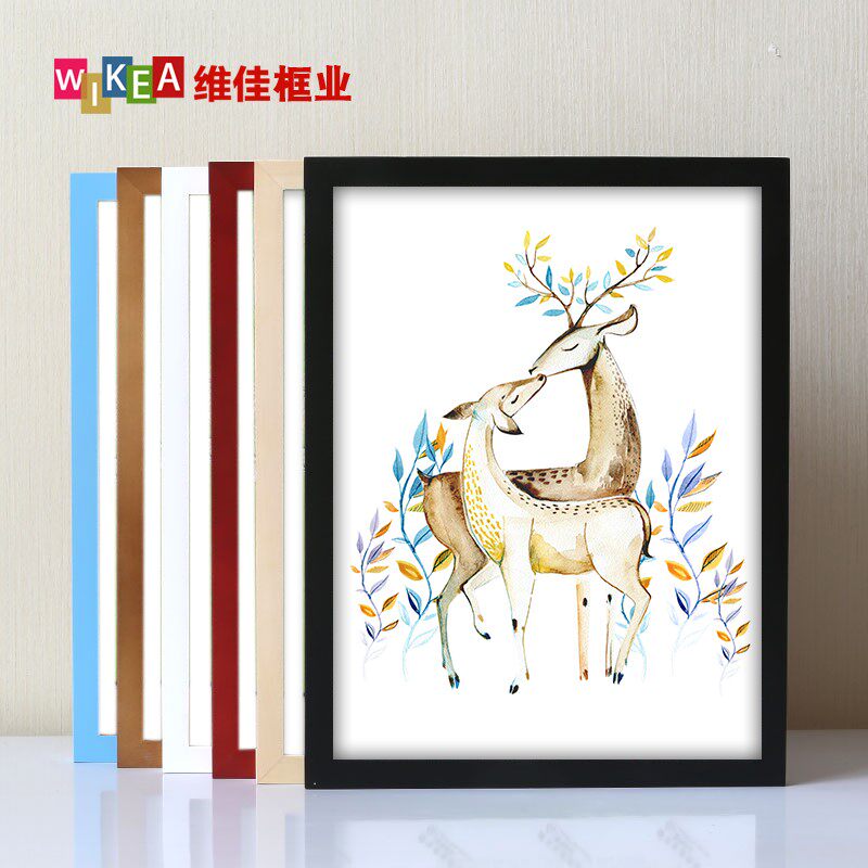 Photo frame wall hanging large size solid wood picture frame custom-made 32K 16K A2A1 small 12 14 18 20 24 small 32 inches