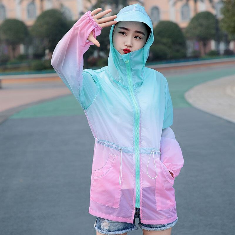 Female native sunscreen clothing Casual Net Red 2019 New Super Fairy Sunscreen Wear with hat Neck Protective Face Jacket