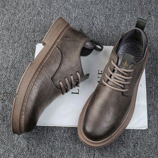 Casual Leather Shoes Men's Martin Boots Low-Top Men's Shoes 2026 Spring and Autumn Martin Shoes Workwear British Style