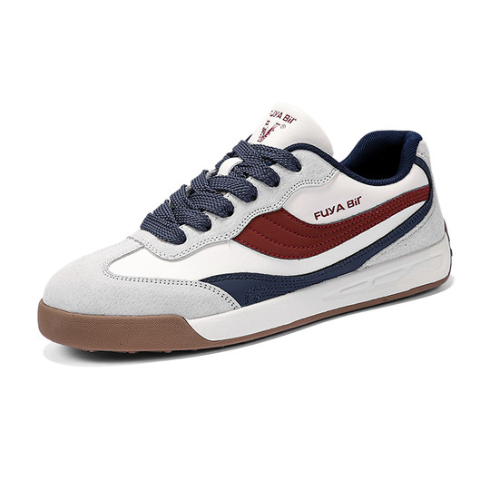 Men's white shoes casual sneakers 2026 new spring trend racing shoes men's versatile and handsome men's shoes