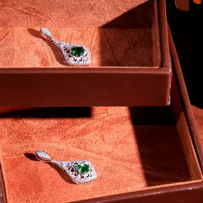 Mu Huang jewelry store Qingwan 925 sterling silver inlaid natural shaffle pipa pendant female style