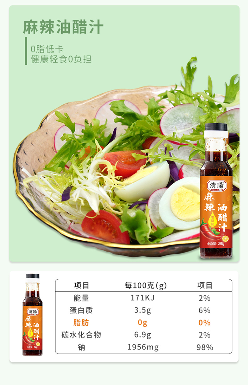 日式0脂肪油醋汁 2瓶 轻食沙拉酱 券后14.9元，需运费 买手党-买手聚集的地方