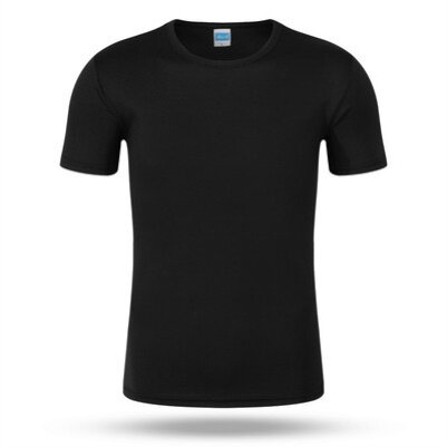 Running short-sleeved T-shirt custom logo ultra-light breathable quick-drying black practice marathon custom T-shirt printing