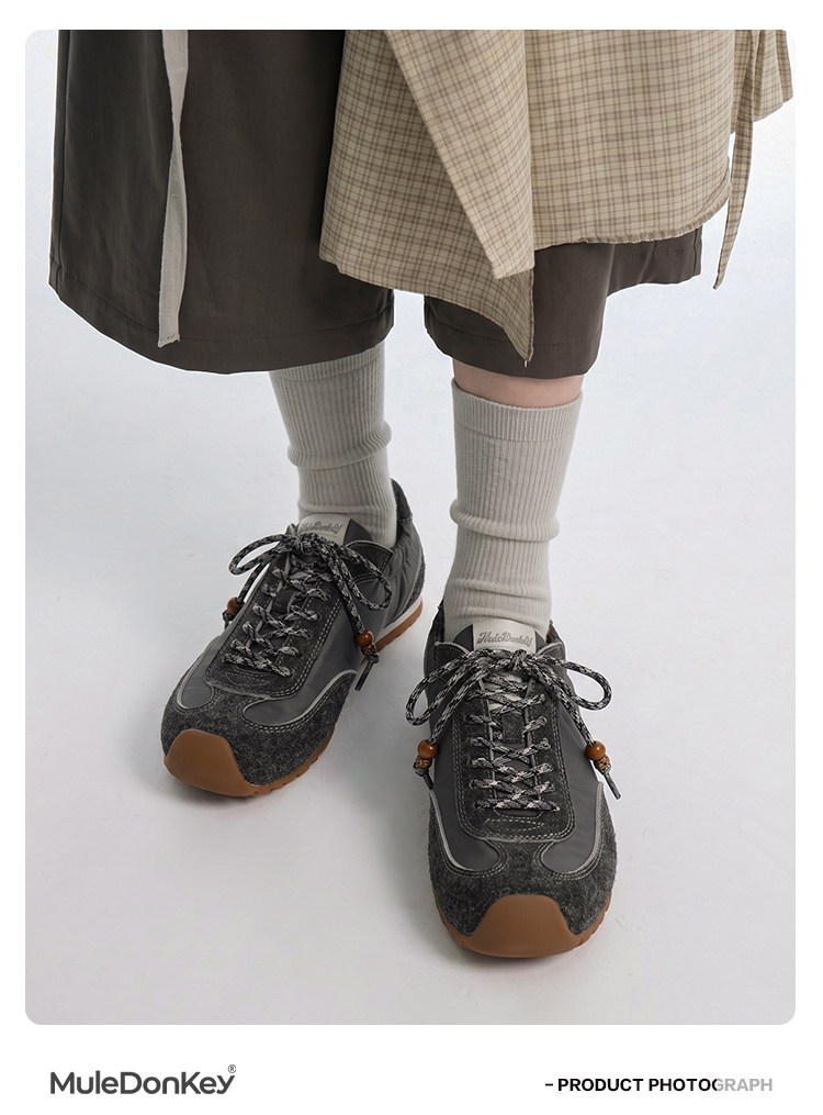 Mule Donkey Color-Block Lace-Up Gump Sneaker