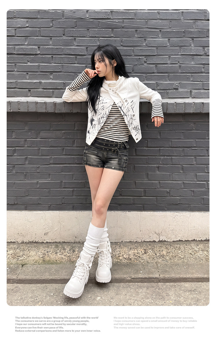 Mule Donkey Lace-Up Platform Martin Boot