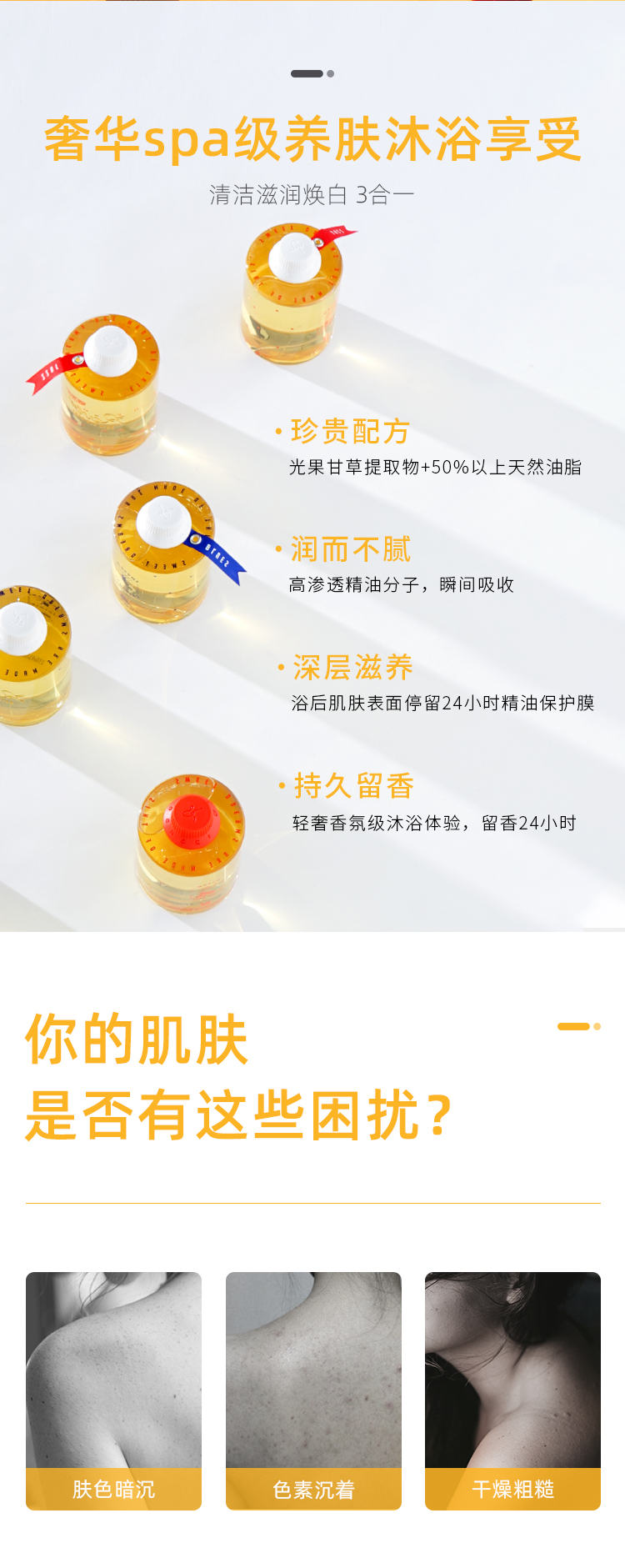 欧阳娜娜同款 Rever 黄金沐浴油 300ml 图2