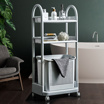 Toilet bathroom toilet toilet rack storage shelf plastic floor multi-layer storage cabinet supplies