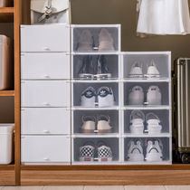 aj plastic shoes box sneakers storage box rack shoe cabinet artifact multi-layer drawer transparent shoe wall dust saving space