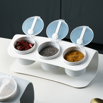 Seasoning bottle box jar household combination set kitchen supplies storage box salt monosodium glutamate chili can one multi-grid