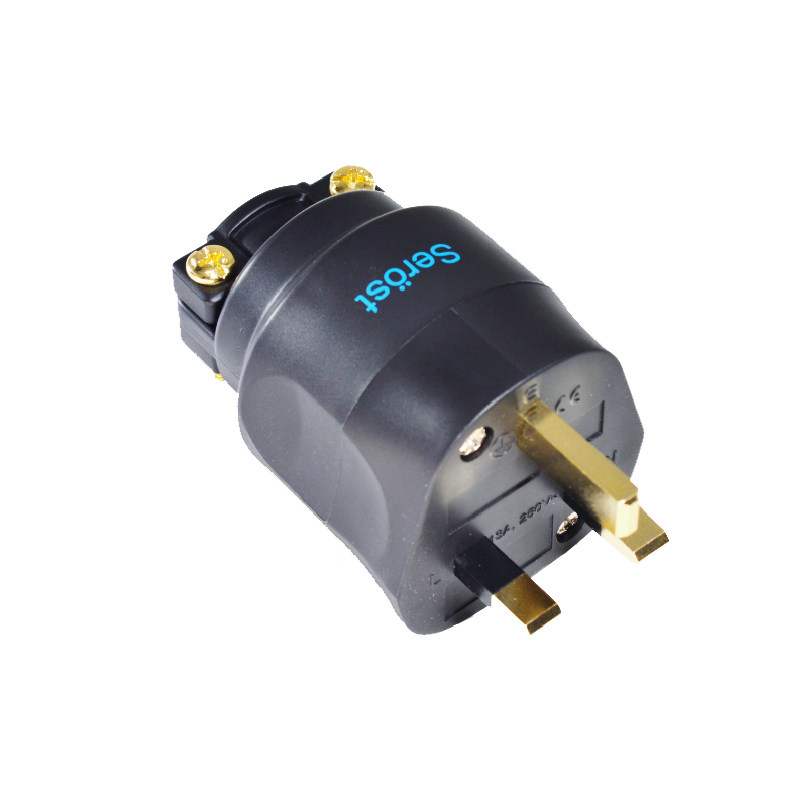 Swedish Serost red copper gilded rhodium-plated fever sound power amplifier UK BS Power supply Inregularity uk power cord plug