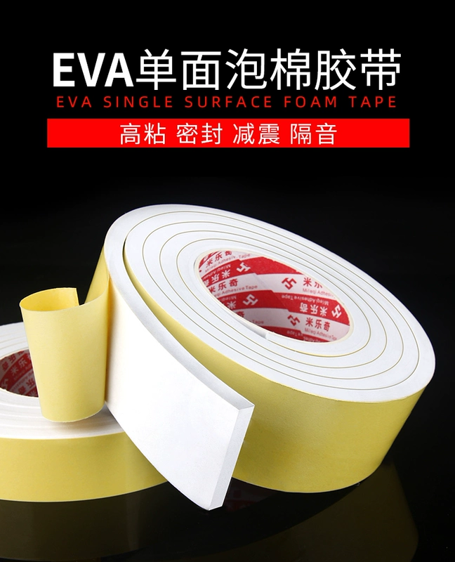 Mi Lech EVA Băng keo Xe ô tô Kính chắn gió Đệm Pad Kỹ thuật Xây dựng Niêm phong Gasket Phụ tùng điện yếu Giảm xóc cách nhiệt Hấp thụ White Bọt Đồ chơi Tone Dày 5-8-10mm