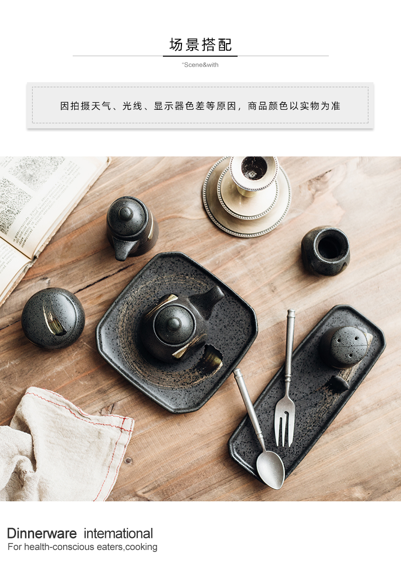 Tao soft ceramic creative ltd. flavor pot Nordic restaurant kitchen, cooking seasoning sauce vinegar jar combined packages