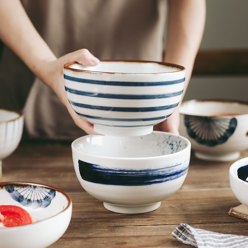 Tao soft is 6 inch ceramic tableware under the glaze color Japanese noodles in soup bowl bowl household rainbow such as bowl soup bowl, lovely rainbow such use