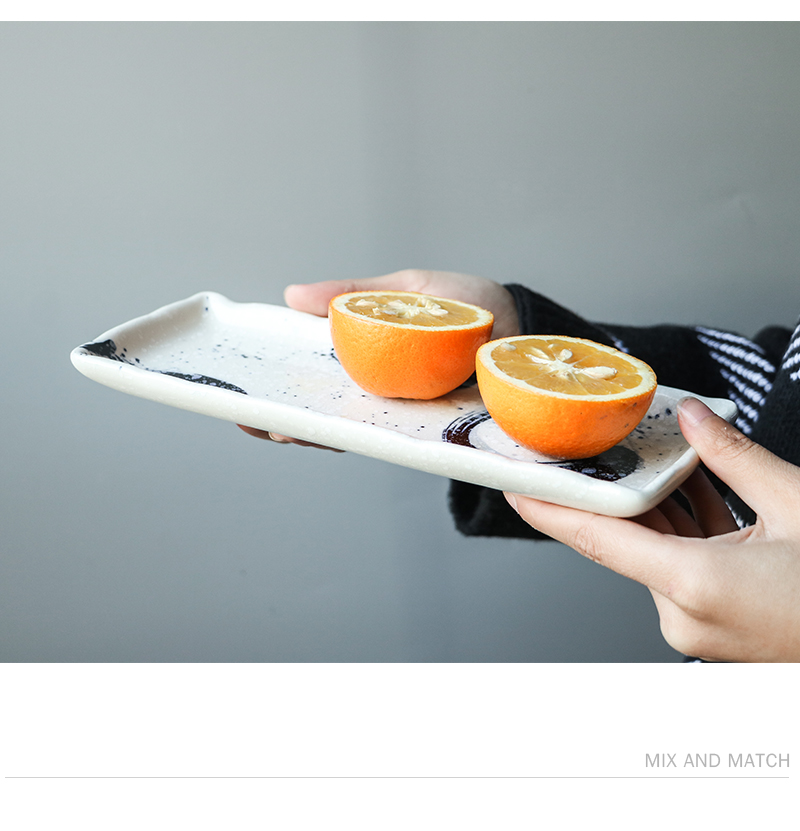 Tao soft ceramic disc article Japanese sushi plate snack plate thorn length plate household tray snacks. The Dish plate