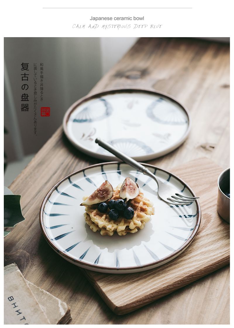 Tao soft northern wind hand - made ceramic disc dinner plate home plate creative breakfast tray was dessert plate steak dishes